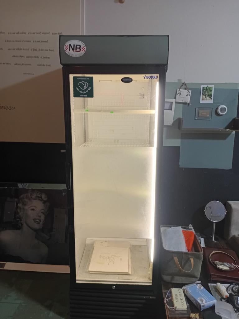 Vibocold Koelkast met Glazen Deur - Perfect voor Drankjes, Ophalen, 200 liter of meer, 60 cm of meer, 160 cm of meer