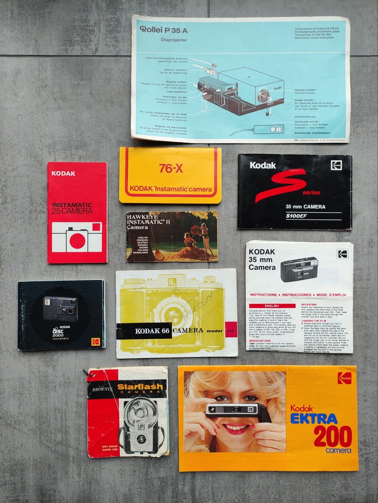 Lot handleidingen boekjes kodak en rollei, Ophalen of Verzenden