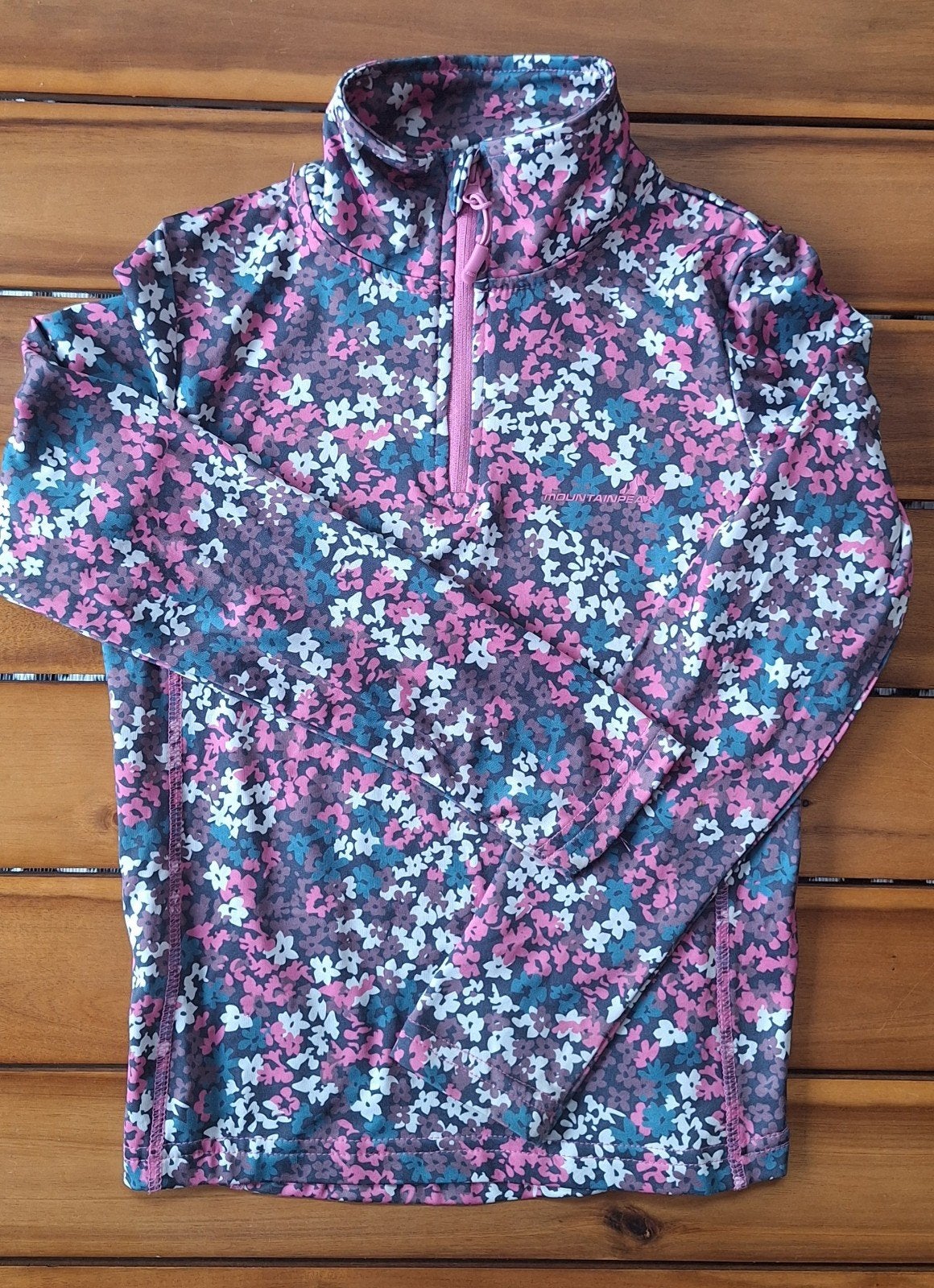 Mountain Peak fleecetrui met bloemenprint, maat 122/128, Ophalen, Zo goed als nieuw, Meisje, Schoenen