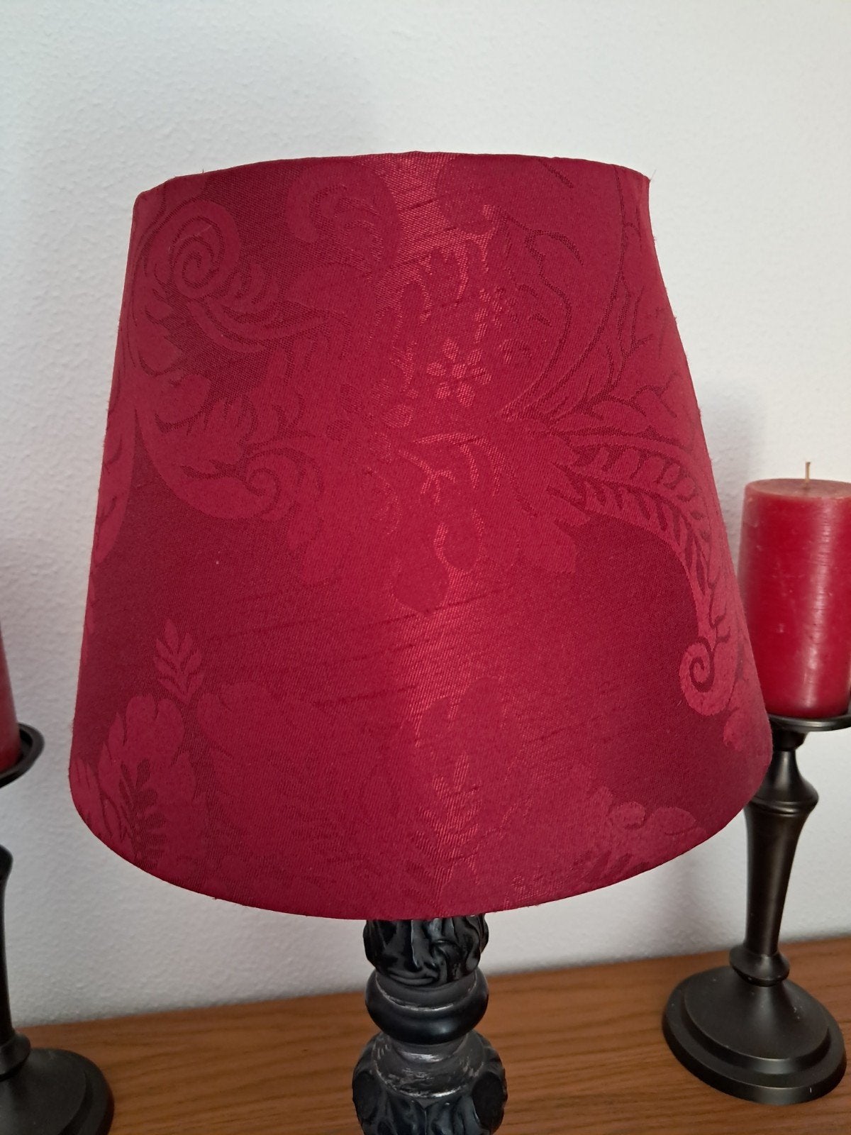 Prachtige rode, taps toelopende lampenkap., Rood, Ophalen of Verzenden, Nieuw