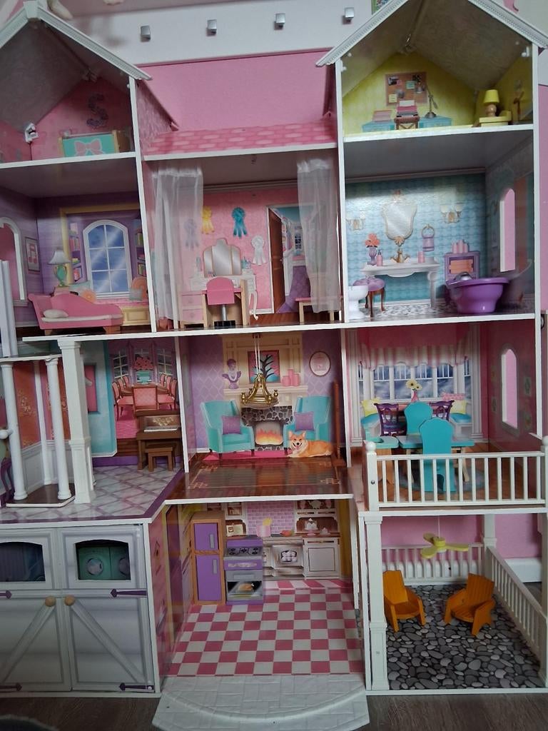 Groot Poppenhuis 100x130cm - Urenlang Speelplezier!, Ophalen of Verzenden