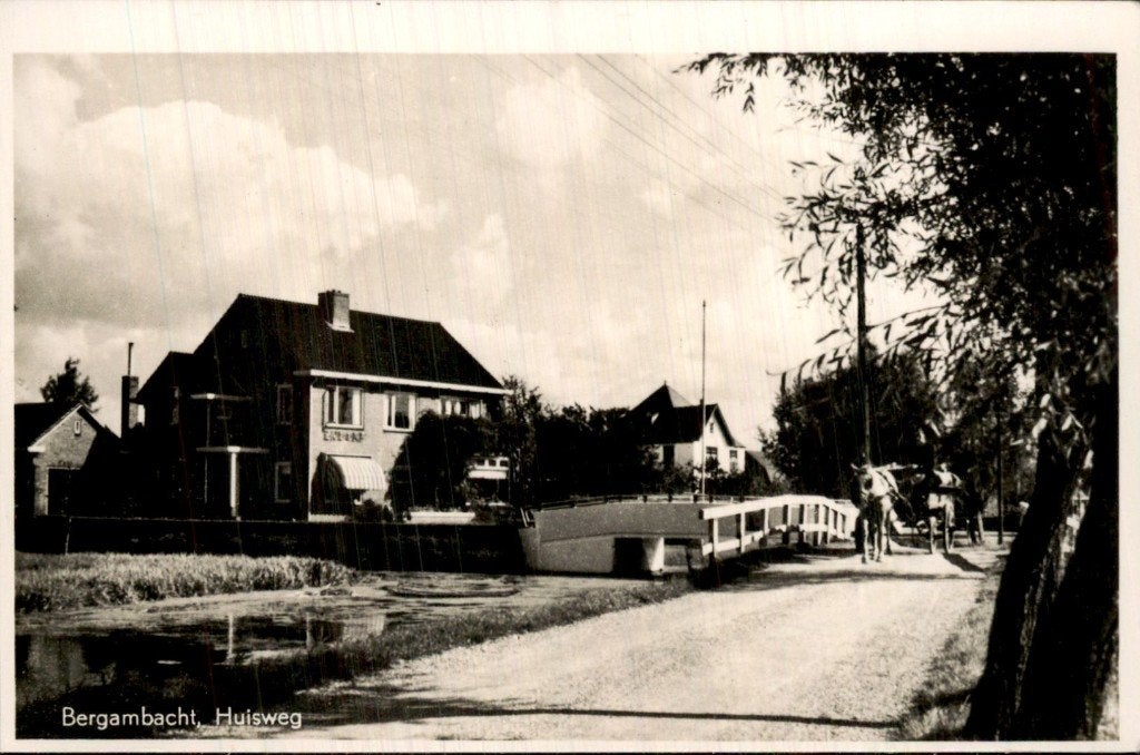 Bergambacht - Huisweg - Brug, Ophalen of Verzenden, 1920 tot 1940, Ongelopen, Zuid-Holland