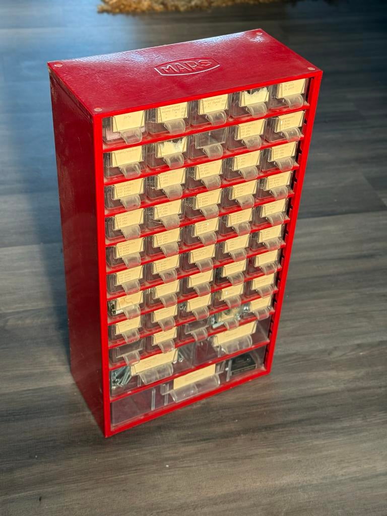 Melaten opbergsysteem met 48 lades, Ophalen of Verzenden, Zo goed als nieuw, 25 tot 50 cm, Minder dan 100 cm