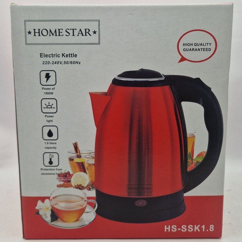 Waterkoker Rood SSK 1.8L Nieuw in Doos! Nu voor maar €9,99, 1 tot 2 liter, Ophalen of Verzenden, Nieuw