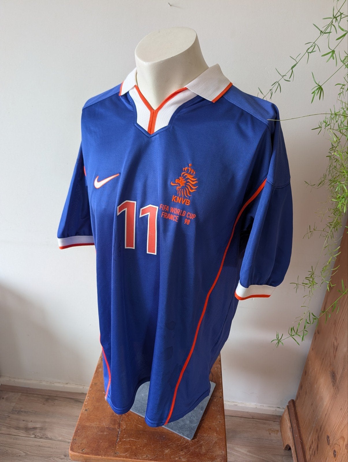 Match shirt Philip Cocu - WK 1998 – #11 – gesigneerd, Maat XL, Ophalen of Verzenden, Nieuw, Shirt