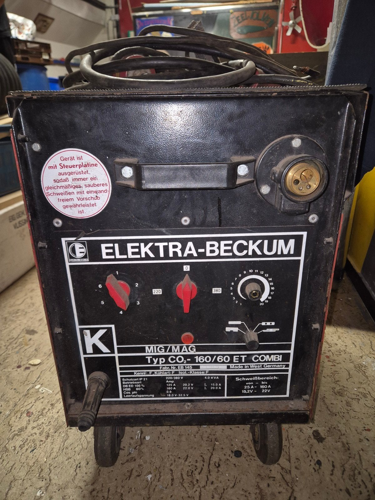 MIG/MAG lasapparaat, Elektra-Beckum, Doe-het-zelf en Verbouw, Ophalen, Gebruikt, 150 tot 250 ampère, Co2