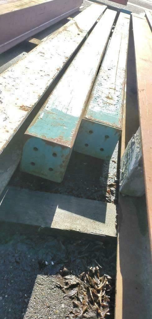 Stalen palen kolommen koker met voetplaat SHS-CF ( 246 ), Doe-het-zelf en Verbouw, Metalen, Ophalen, Zo goed als nieuw, Nb, Nb