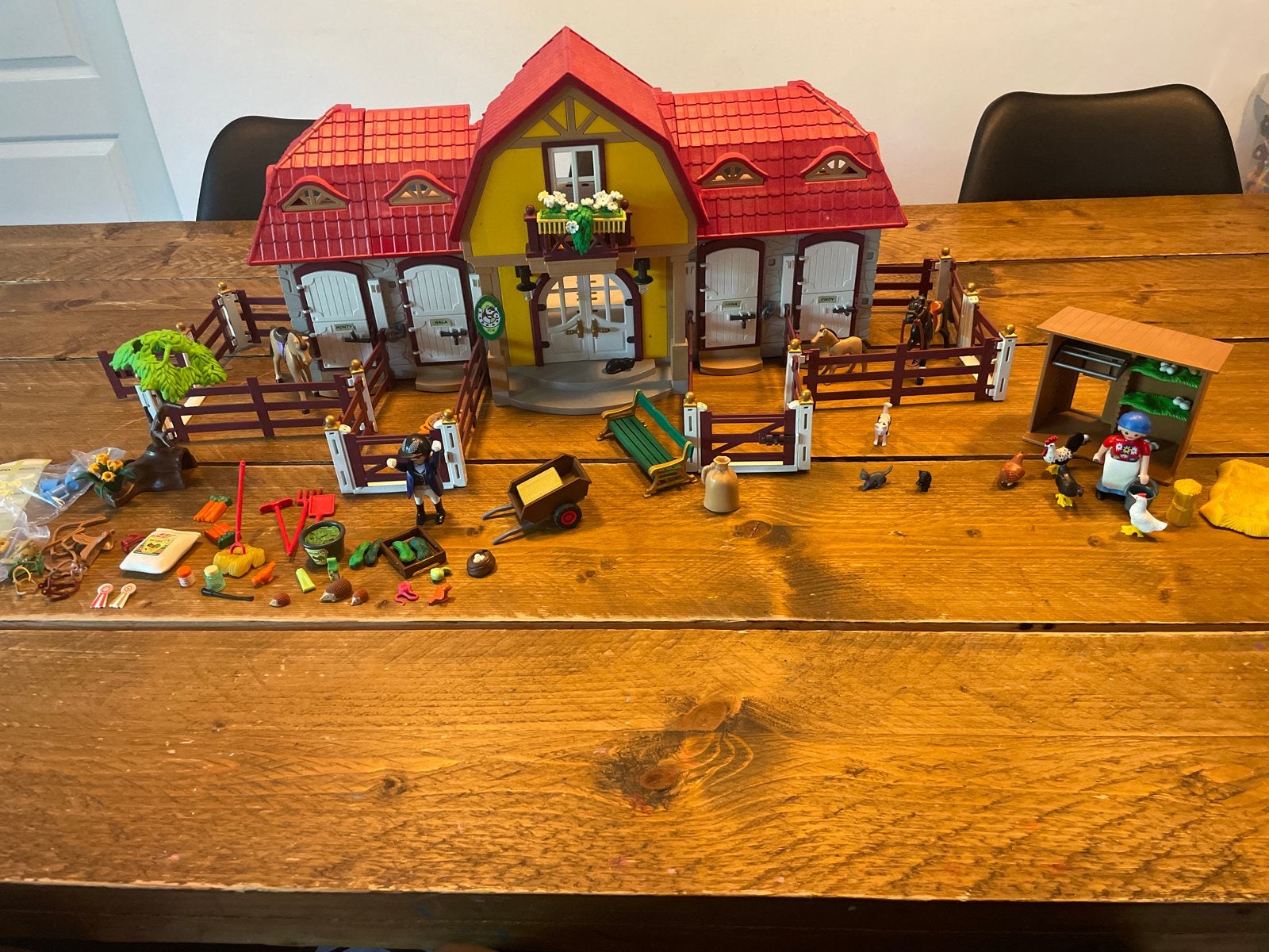 Playmobil Grote Paardenranch (5221) en Kippenhok (4492), Ophalen of Verzenden, Gebruikt, Los playmobil