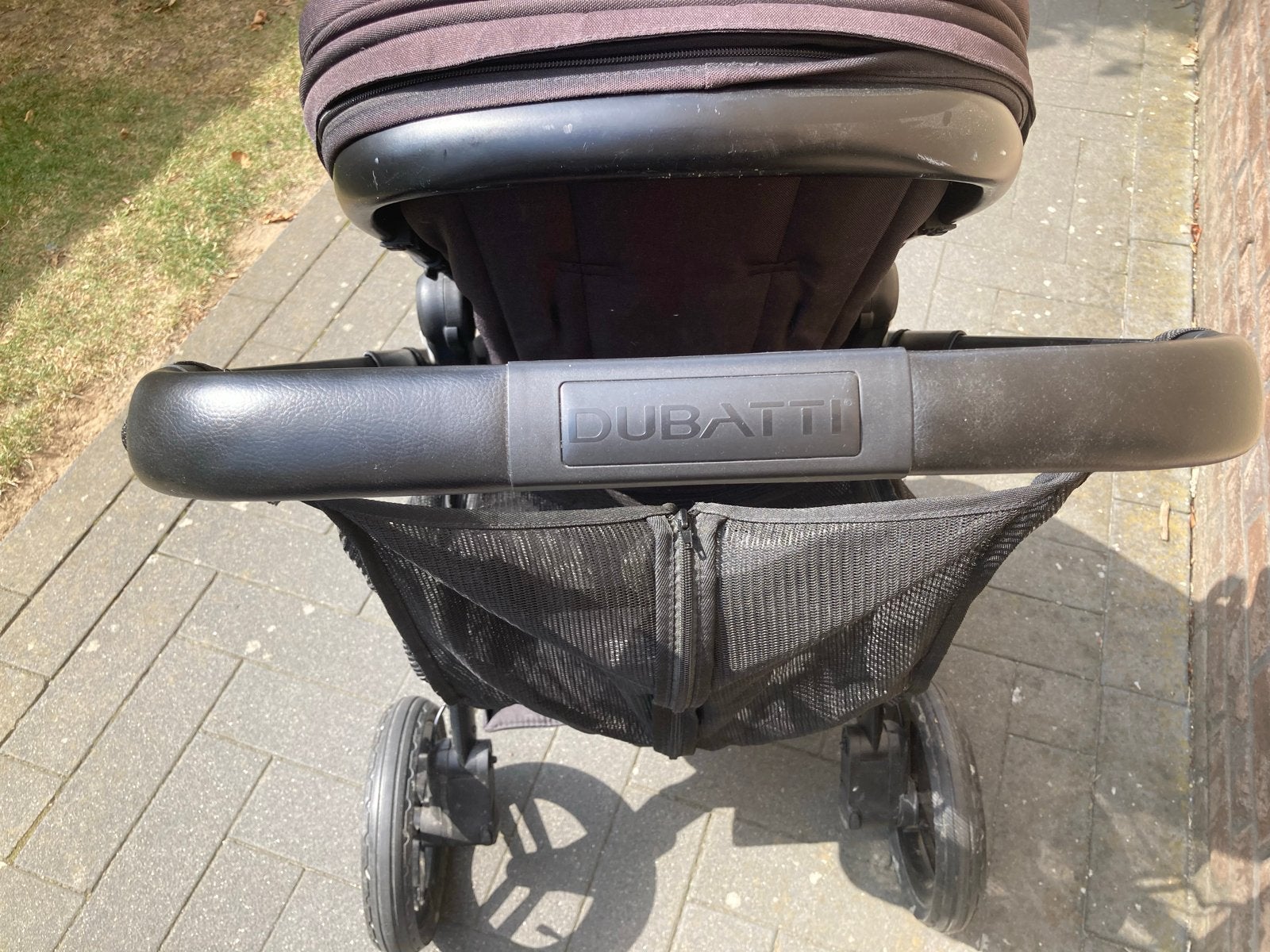 Dubatti kinderwagen met boodschappennet en regenhoes, Ophalen of Verzenden, Gebruikt, Kinderwagen, Overige merken