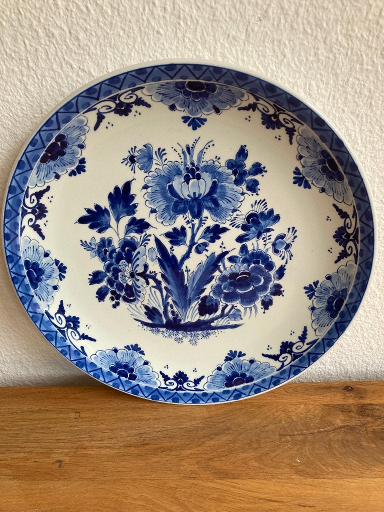wandbord delfts blauw bloemmotief, Ophalen