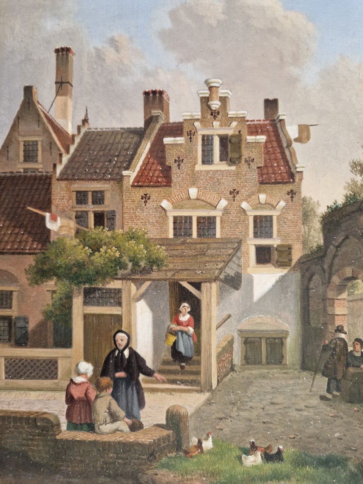 Prachtig oud antiek schilderij!, Antiek en Kunst, Ophalen of Verzenden