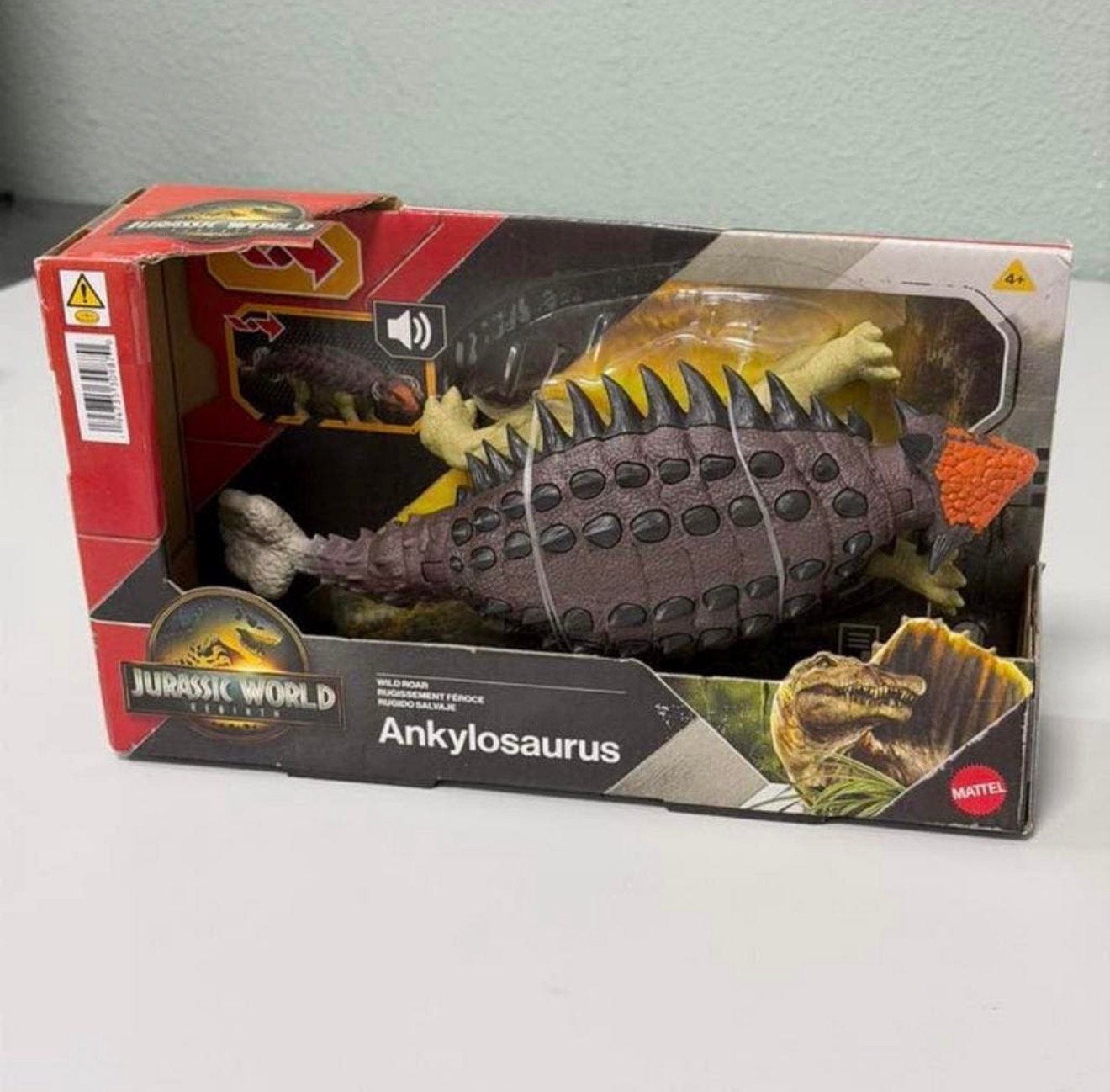 Jurassic World Park dino Ankylosaurus met Geluid & Aanval, Actiefiguur of Pop, Nieuw, Ophalen of Verzenden, H