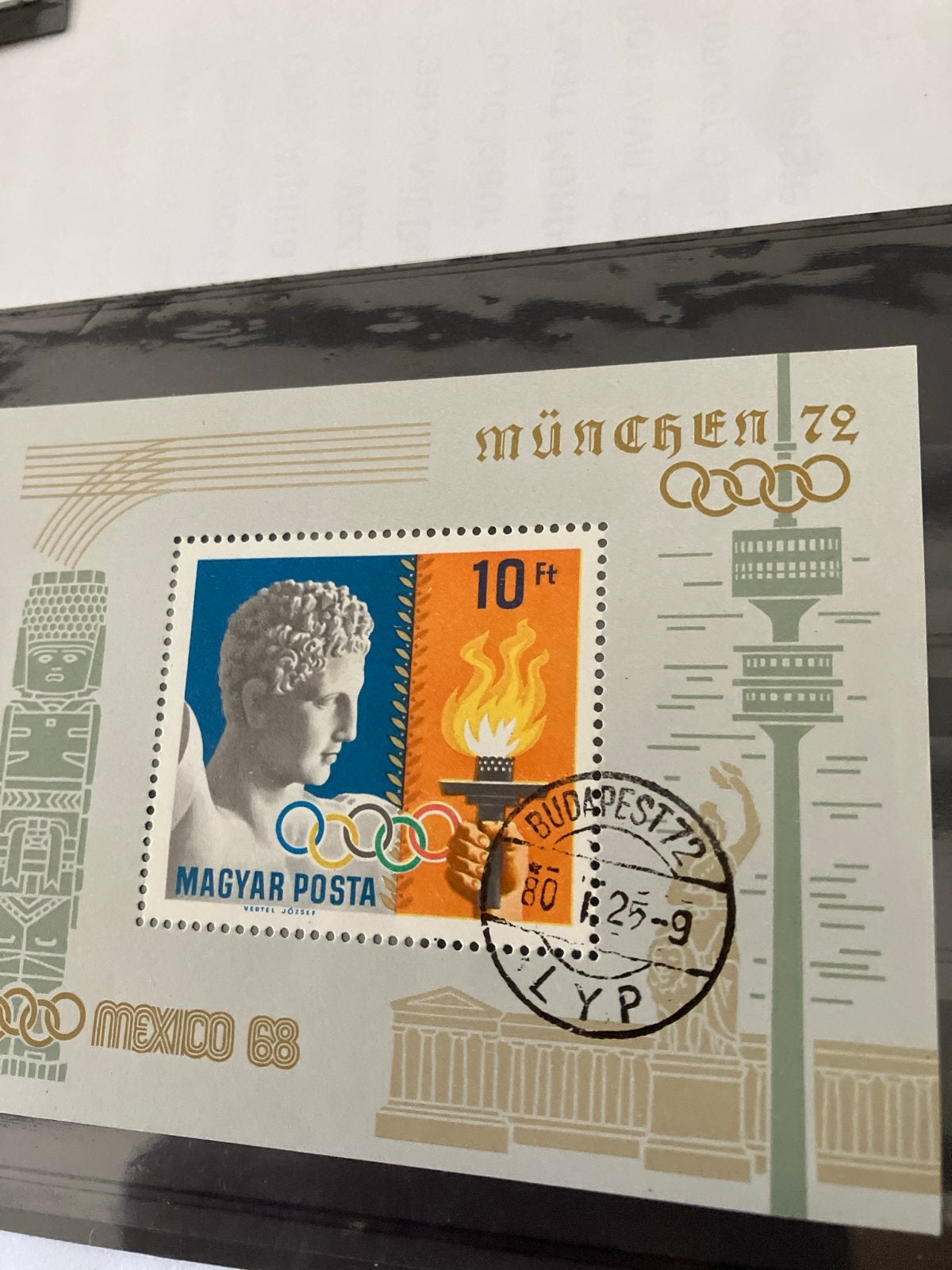 Hongarije Olympische Spelen München 1972 Gestempeld, Ophalen of Verzenden, Overige landen, Gestempeld