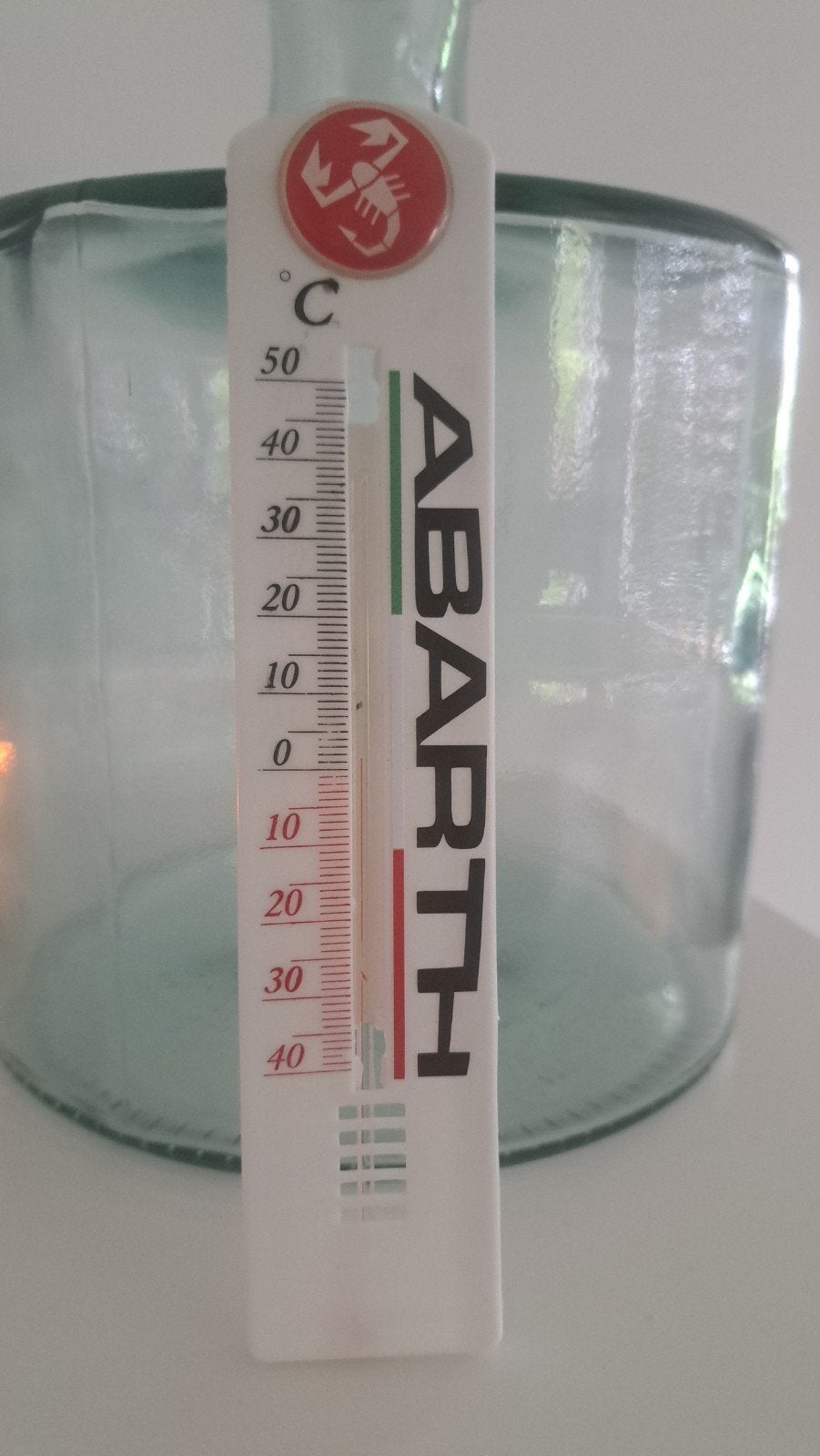 Garagethermometer ABARTH. KUNSTSTOF., Auto diversen, Ophalen of Verzenden