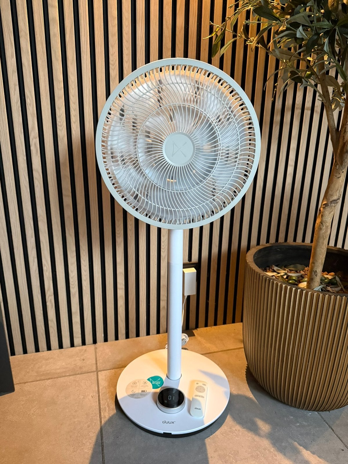 Duux Whisper Flex Smart wifi met afstandsbediening als nieuw, Witgoed en Apparatuur, Ventilatoren, Ophalen of Verzenden, Ventilator met afstandsbediening