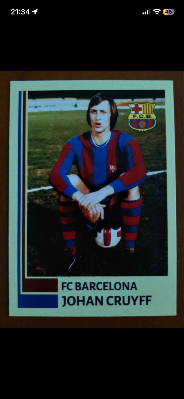 Johan Cruyff FC Barcelona Spelerskaart Limited Edition, Verzamelen, Ophalen of Verzenden, Zo goed als nieuw, Buitenlandse clubs