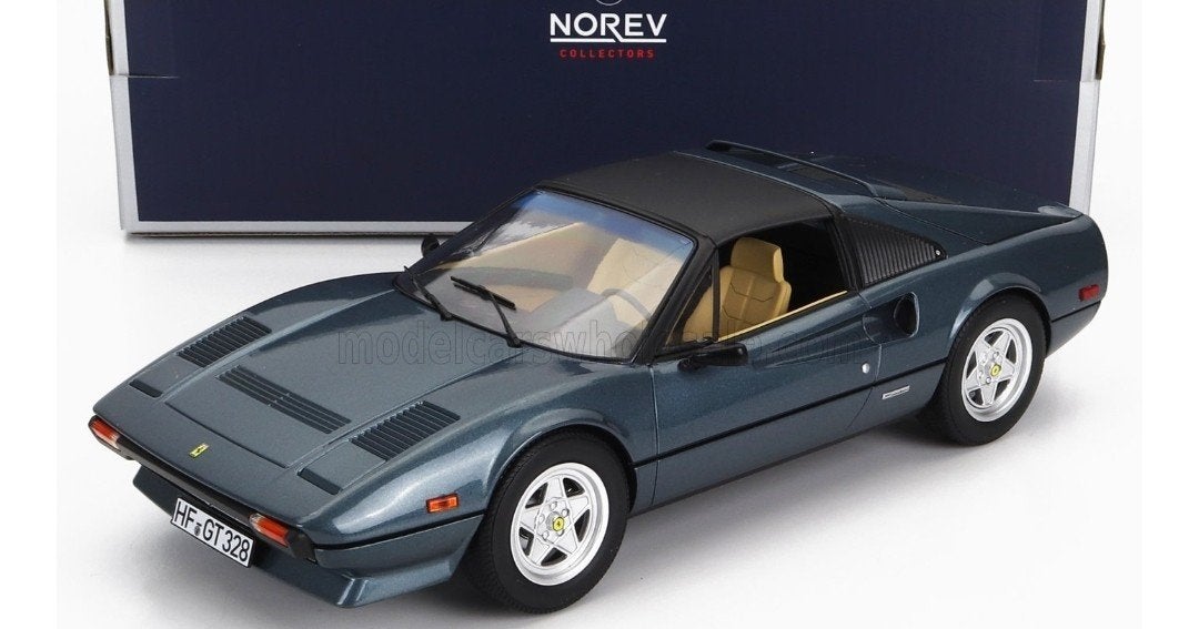 1:18 Ferrari 308 GTS  1982 Blauw metallic Norev 1000 stuks!, Ophalen of Verzenden, Nieuw, Auto, Norev