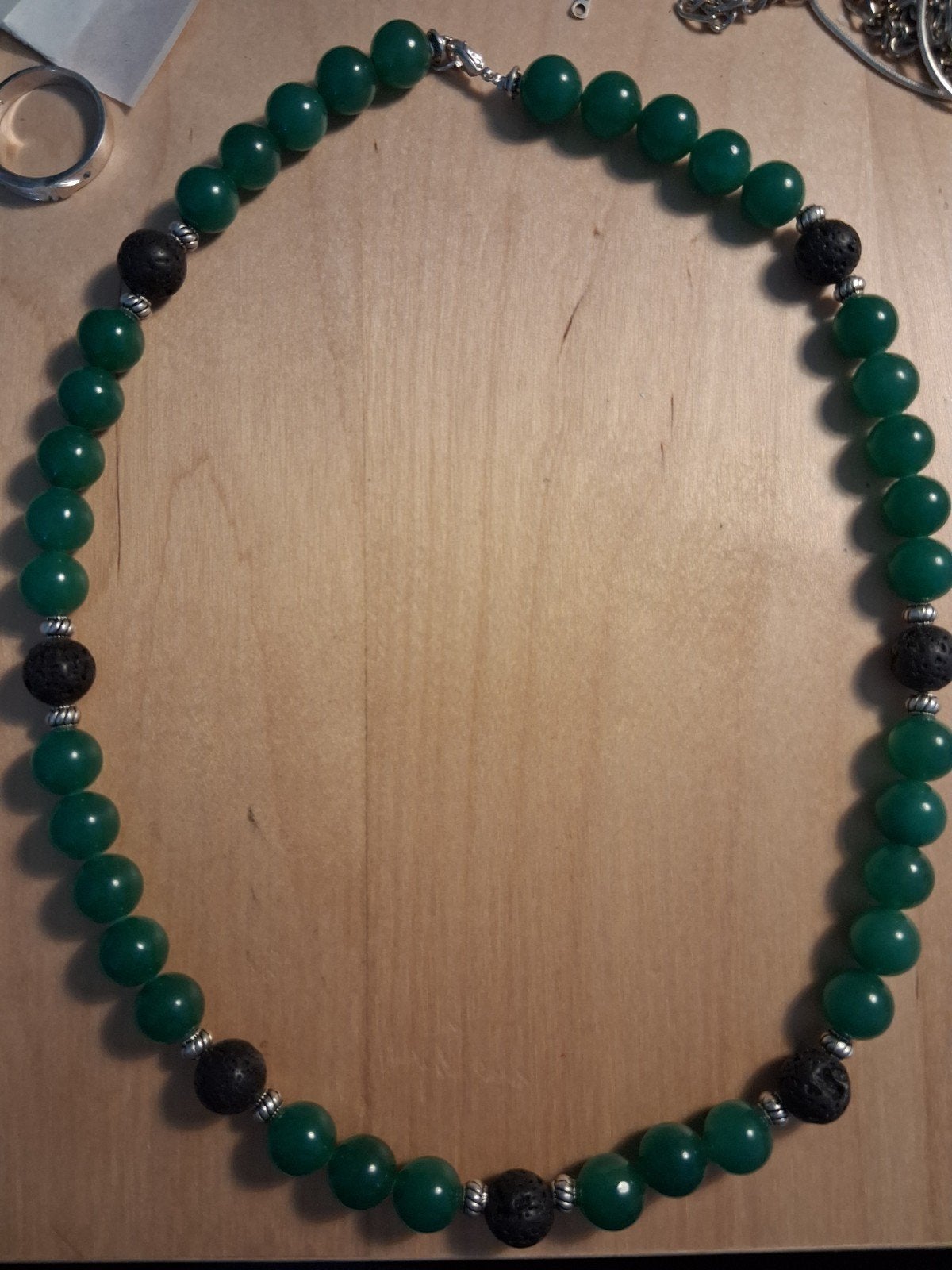 Groen Agaat/Onyx.ketting - lengte 60 cm, Verzenden, Overige materialen, Ketting