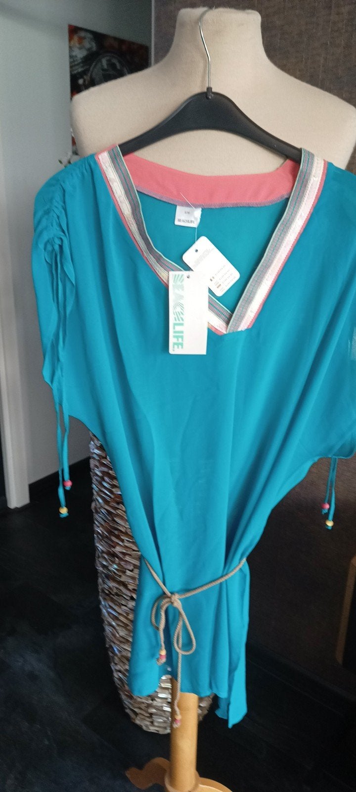 Beachlife Blauw Strandjurkje S/M - Nieuw met kaartje, Ophalen, Overige typen, Beachlife, Blauw
