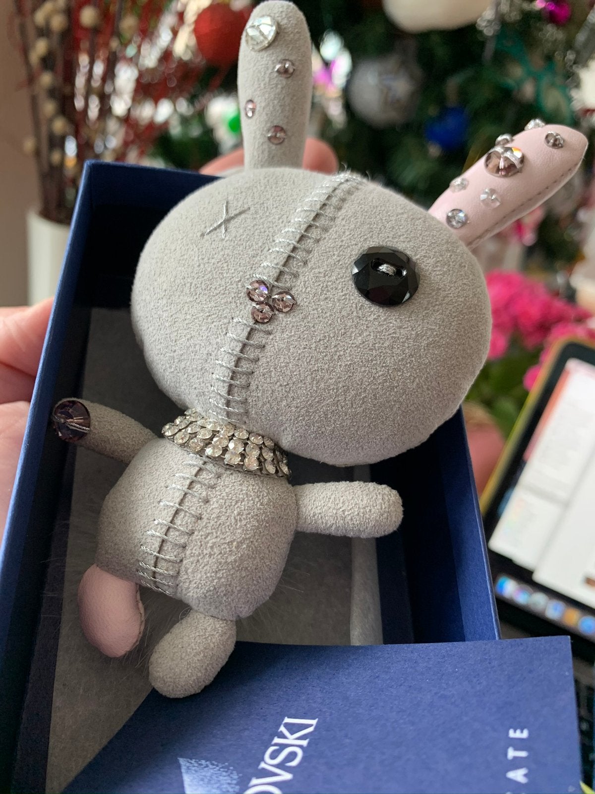 New- Swarovski Mathilde Bag Charm,Key Holder Grey, Stainles, Ophalen of Verzenden, Nieuw
