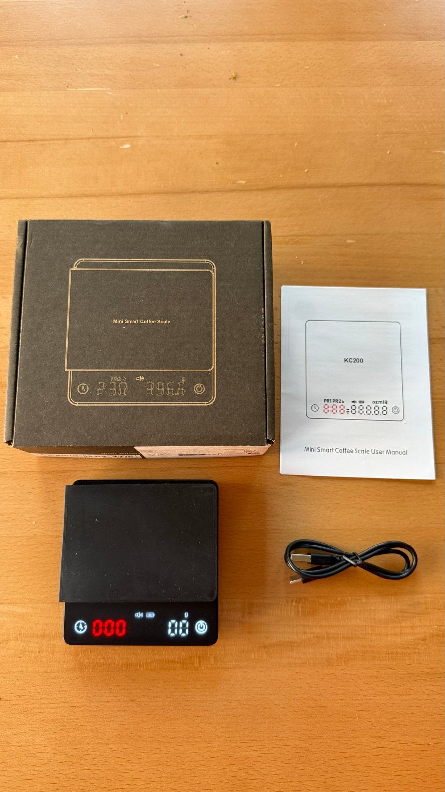 Oplaadbare Mini Koffieweegschaal met Timer 10x10x2 cm, Ophalen of Verzenden, Nieuw
