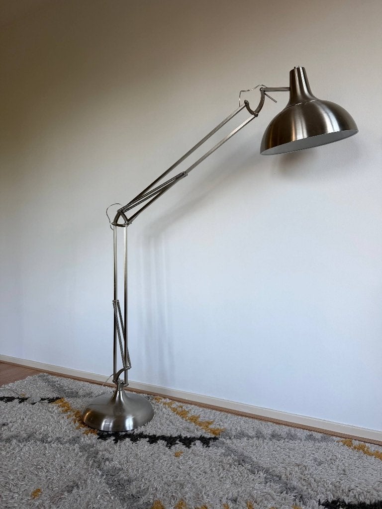 Industriële vloerlamp, prima staat., Ophalen, E27 (groot), Zo goed als nieuw, Metaal