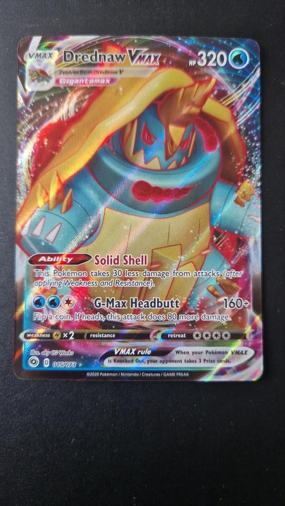Drednaw Vmax 015/073 Champion's Path Pokemon, Ophalen of Verzenden, Zo goed als nieuw, Losse kaart