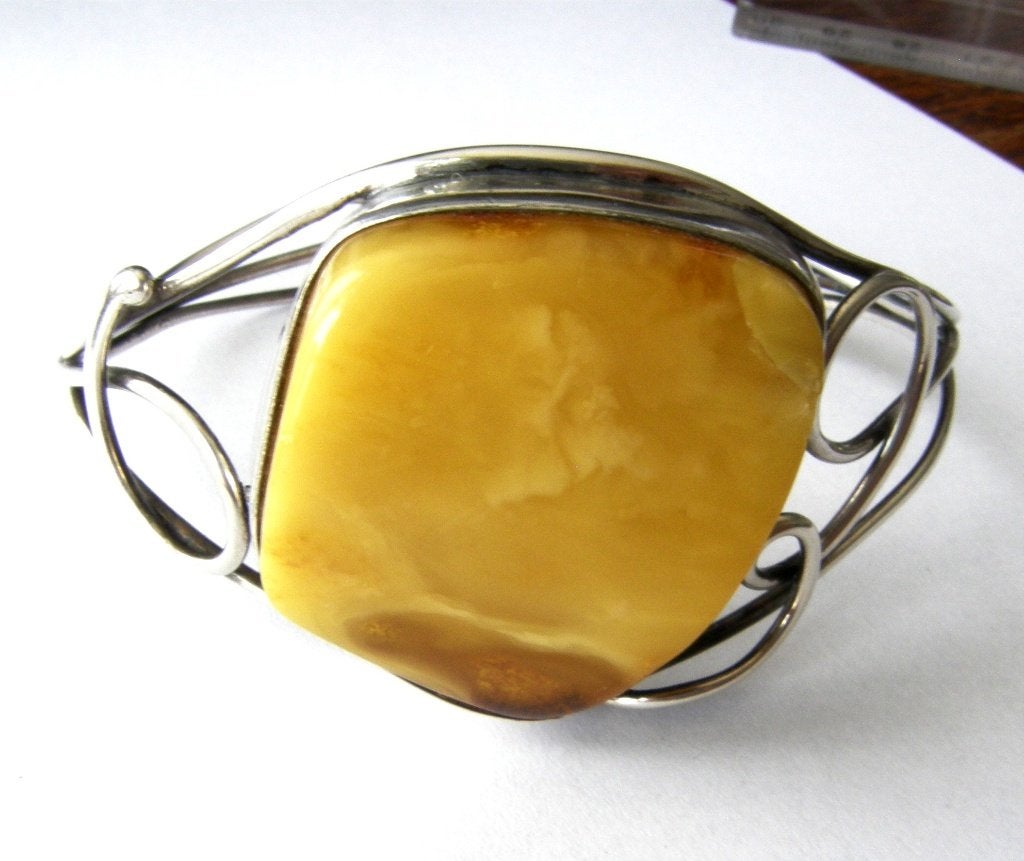 925 Sterling Zilver Armband Amber butterscotch barnsteen, Sieraden, Tassen en Uiterlijk, Ophalen, Zo goed als nieuw, Met edelsteen