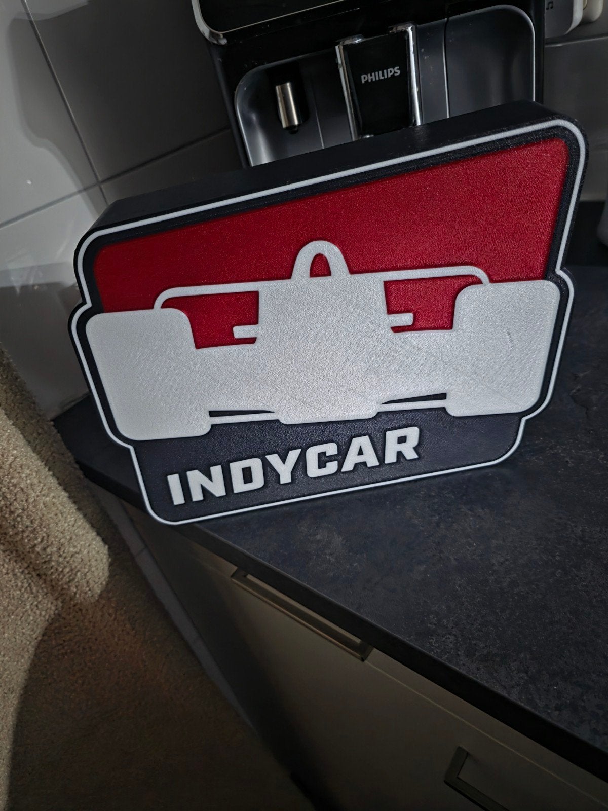 IndyCar 3D-geprint logo - Perfect voor fans!, Ophalen of Verzenden, Zo goed als nieuw, Auto's