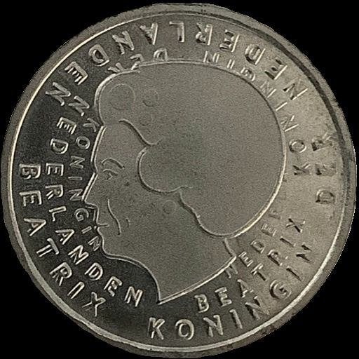 munt 2001 De Laatste Gulden ontwerpwedstrijd Leeuw nikkel, Ophalen of Verzenden, Koningin Beatrix, 1 gulden, Losse munt