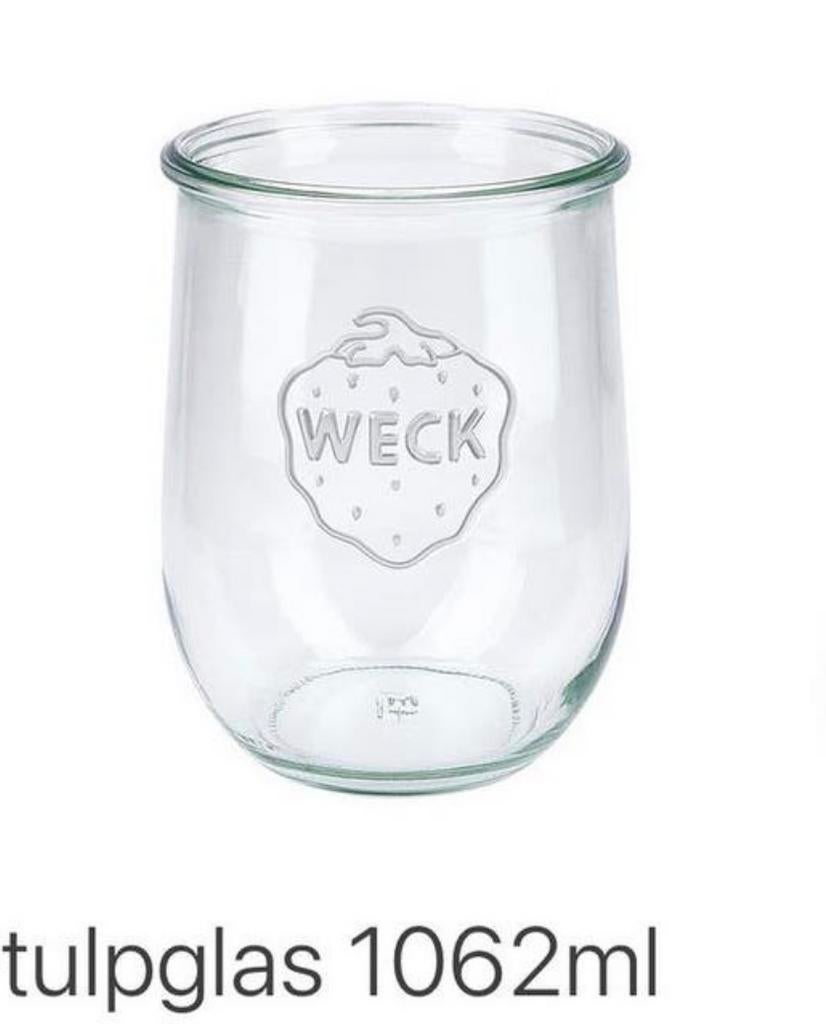 Weck Tulpglas 1062ml - Set van 10, Ophalen, Zo goed als nieuw