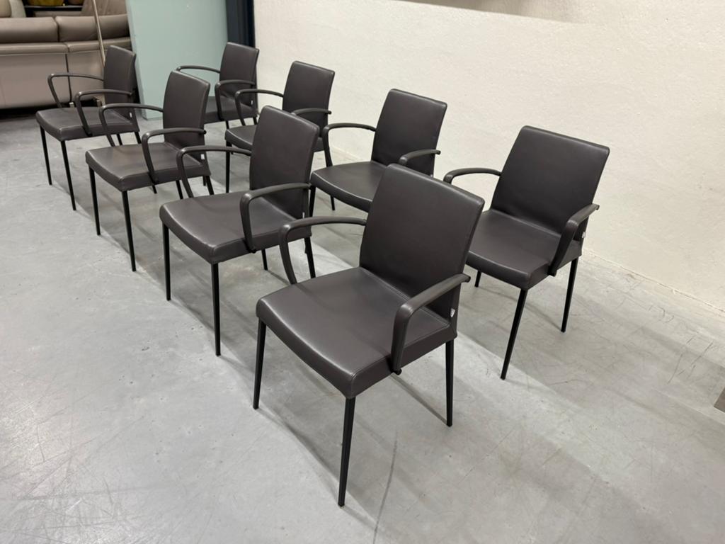 8 Nieuwstaat Jori Perla Eetkamerstoel leer design stoel, Jori, Nieuw, Leer, Ophalen of Verzenden