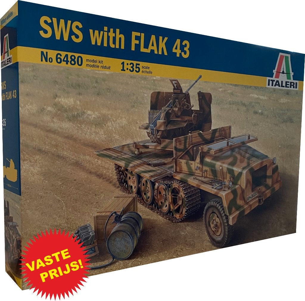 SWS with FLAK 43 (Italeri 6480) 1/35, Tank, Italeri, 1:32 tot 1:50, Nieuw