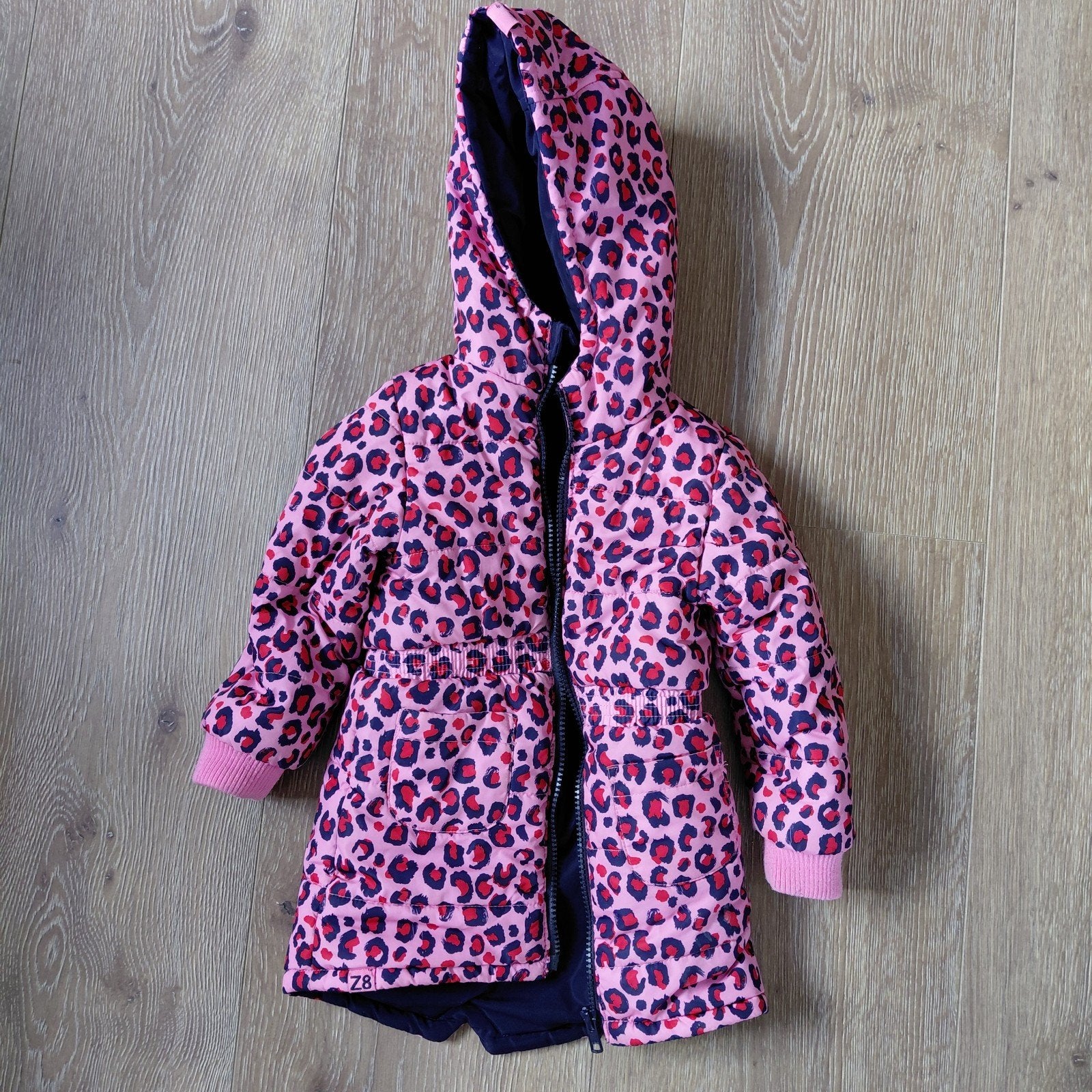 Z8 Meisjes Jas Maat 80 - Roze Luipaardprint, Gebruikt, Meisje, Z8, Ophalen of Verzenden