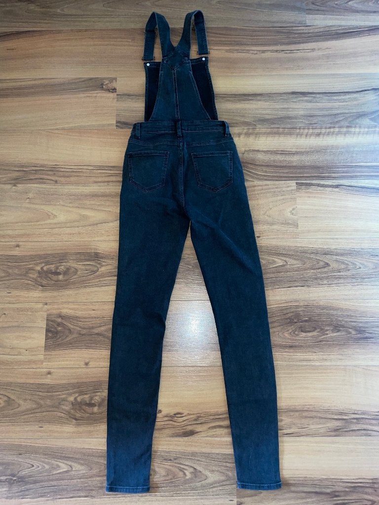 Superleuke New Look Tall Denim skinny tuinbroek / jumpsuit, New Look, Zwart, Ophalen of Verzenden, Zo goed als nieuw