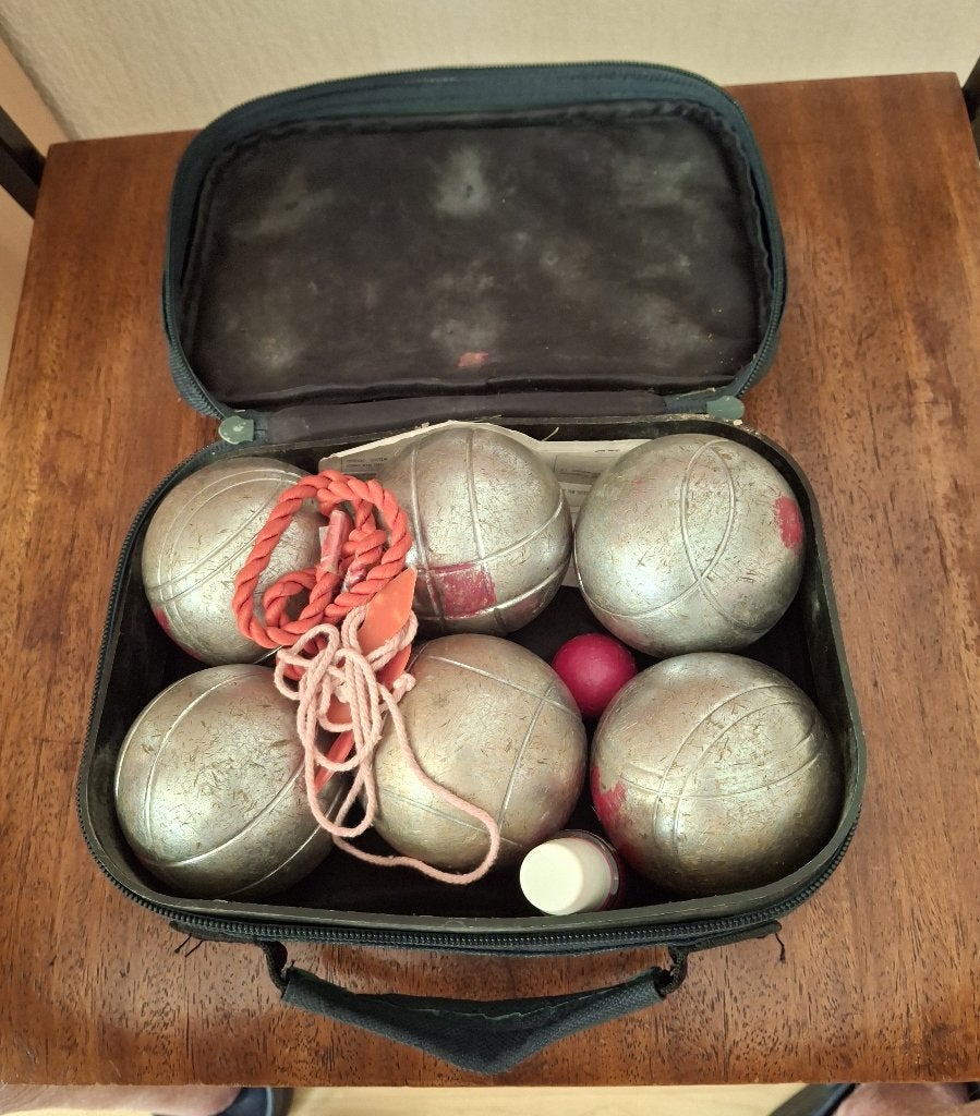 Petanque set met 6 ballen en accessoires, Ophalen, Gebruikt, Bal