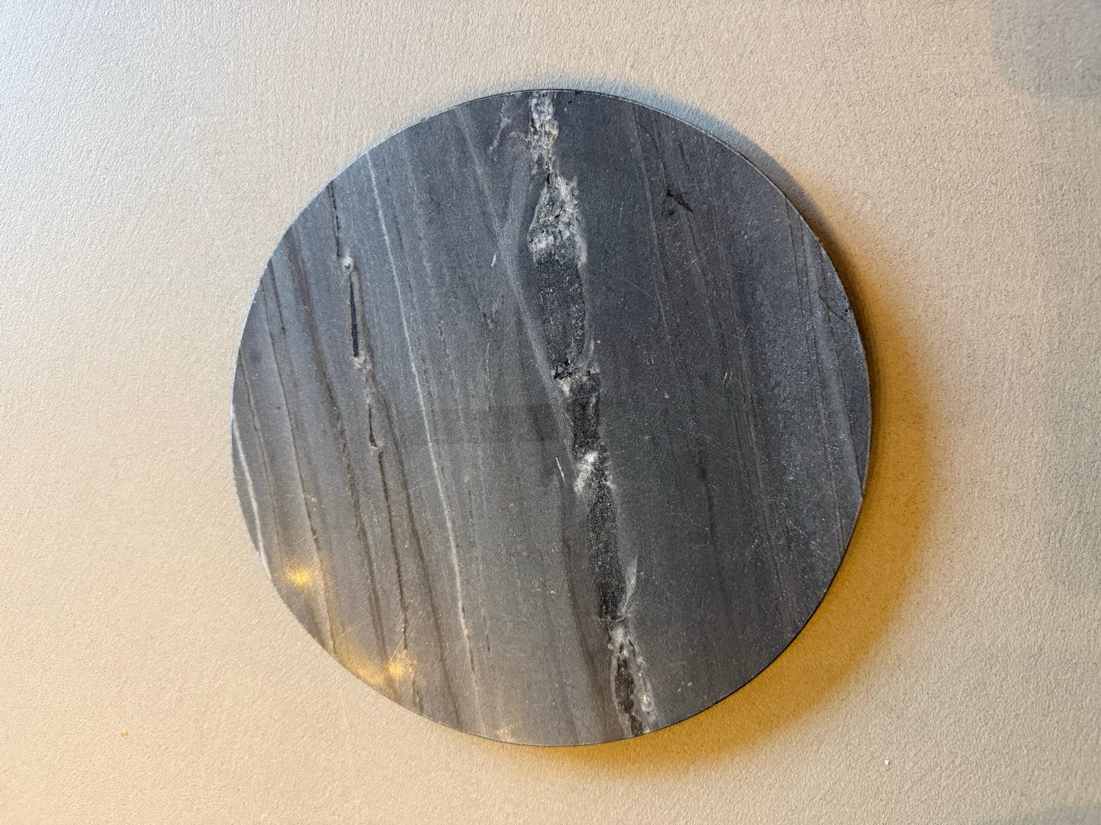 Rond marmeren plateau - 24cm, Ophalen, Overige typen, Rond, Zo goed als nieuw