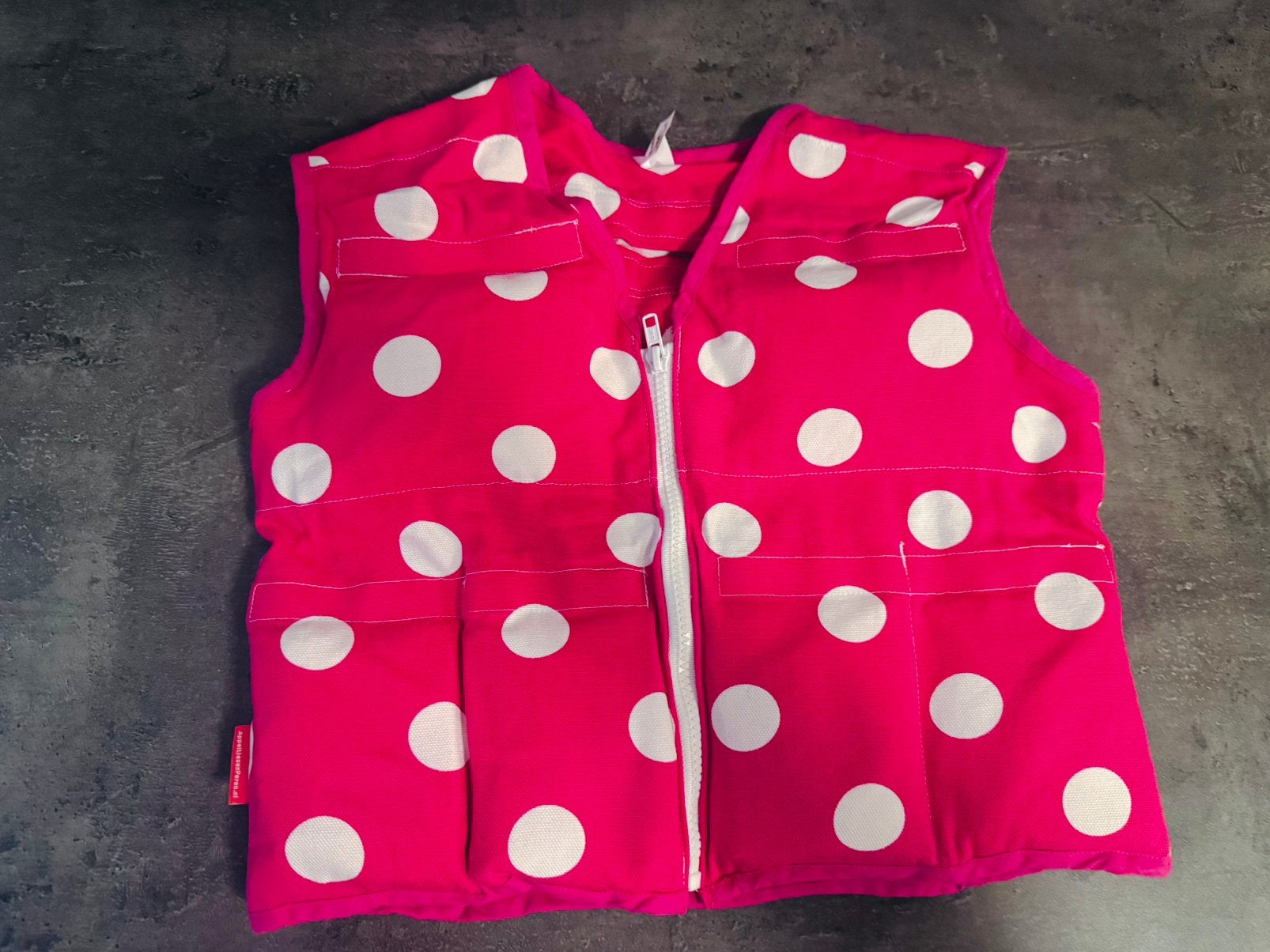 Verzwaringsvest roze wit gestipt maat 104, Verzenden, Nieuw