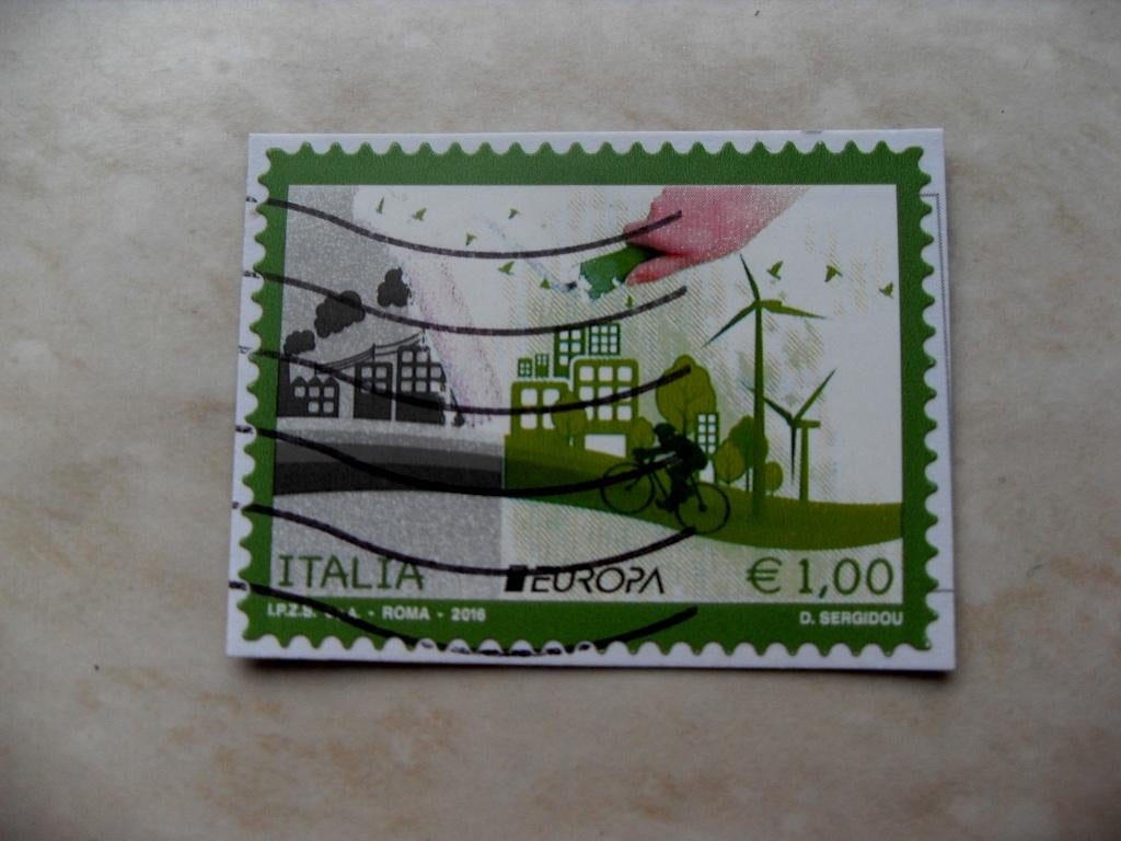 Italië 2016., Postzegels en Munten, Verzenden, Gestempeld