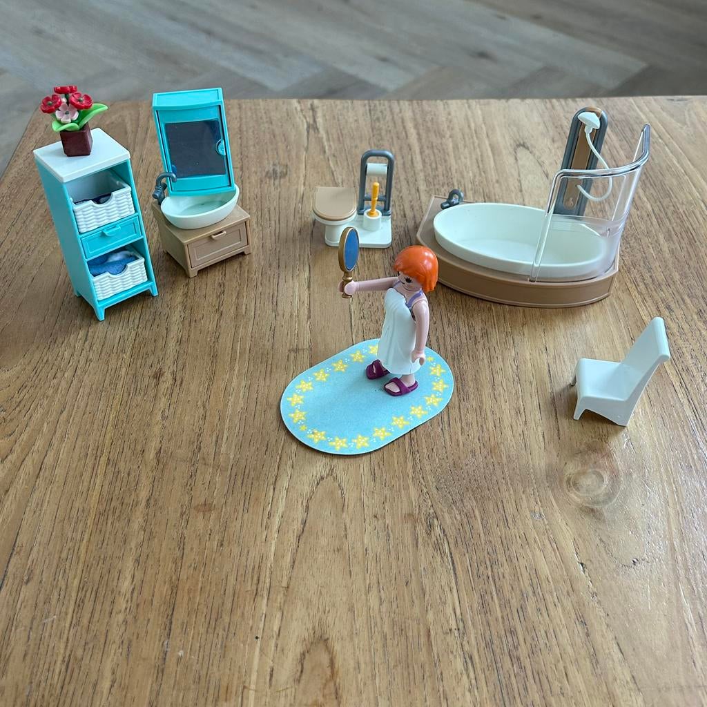 Playmobil badkamer set 5330, Ophalen of Verzenden, Zo goed als nieuw, Poppenhuis