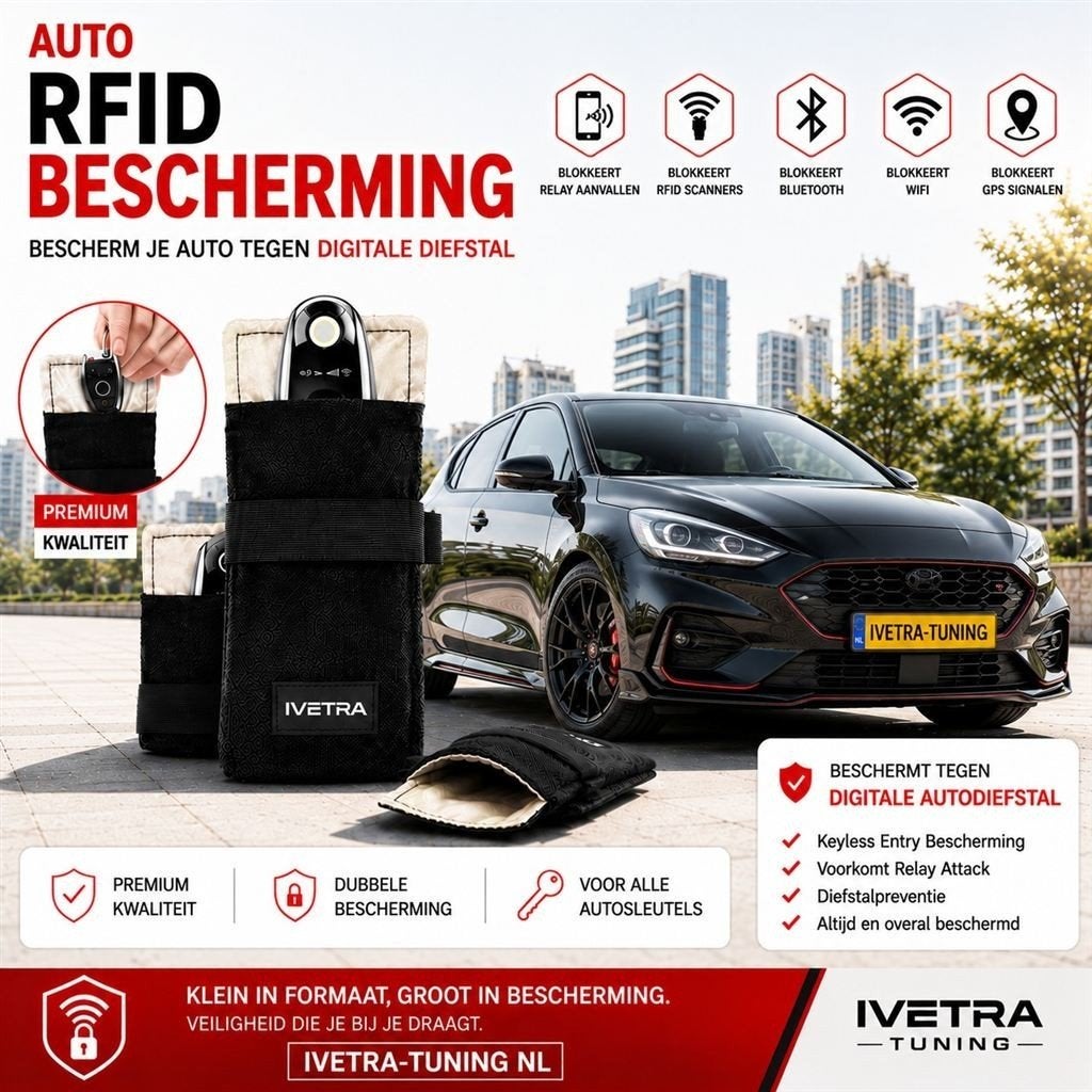RFID bescherming Autosleutels Auto| Keyless Entry, Auto diversen, Ophalen of Verzenden, Info@ivetra-tuning.nl | www.ivetra-tuning.nl
