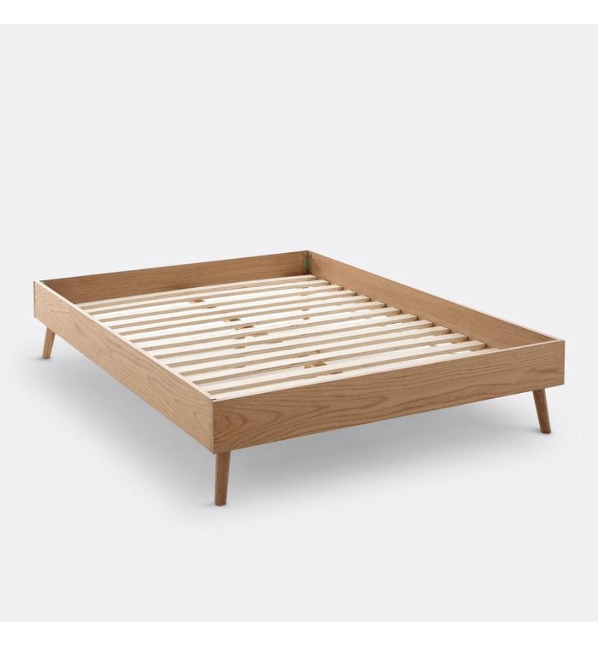 La redoute eiken fineer bed 160x200, Huis en Inrichting, Slaapkamer | Bedden, Ophalen, Tweepersoons, Zo goed als nieuw, 160 cm