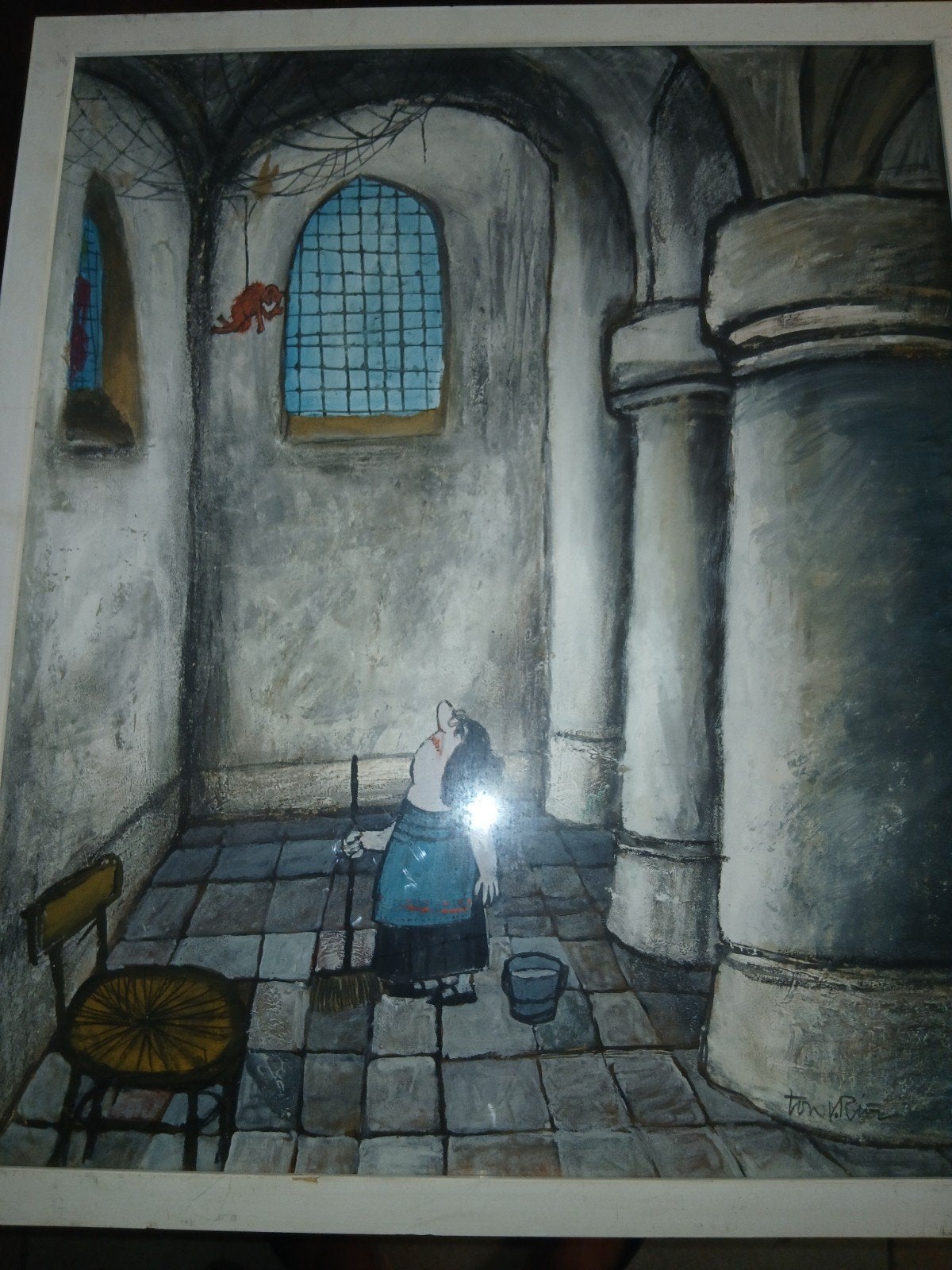 Een  schilderij van Ton van Riel, Ophalen of Verzenden