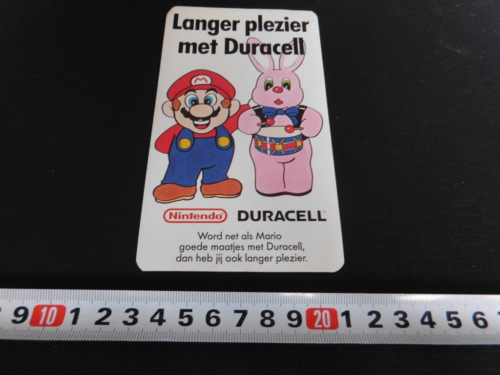 sticker  Langer plezier met DURACELL  NINTENDO *, Ophalen, Zo goed als nieuw