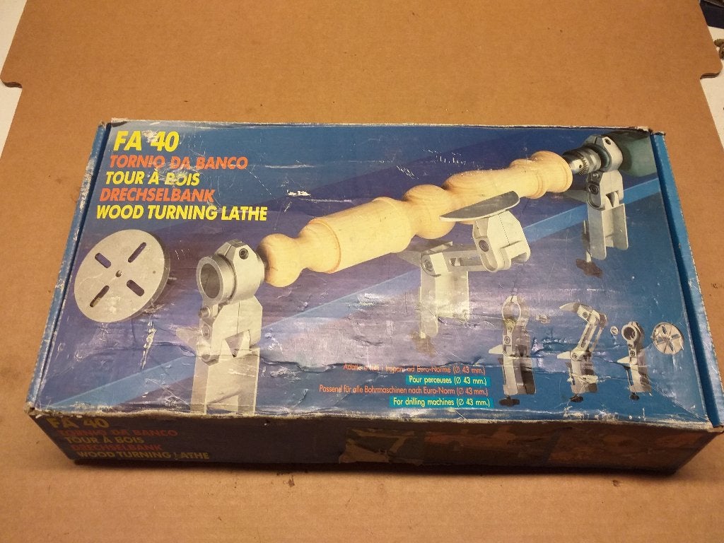 Hout draai  bankje voor boormachine, Overige thema's, Zo goed als nieuw, Grijs, Overige merken