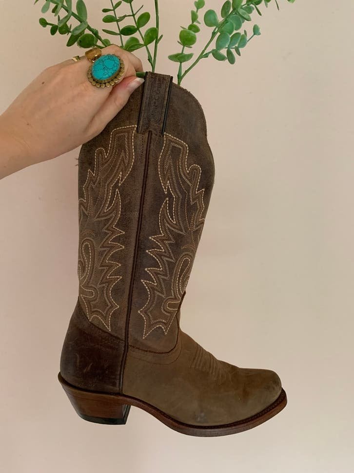 Boulet cowboylaarzen 38 western boots bohemian laarzen, Hoge laarzen, -, Ophalen of Verzenden, Zo goed als nieuw