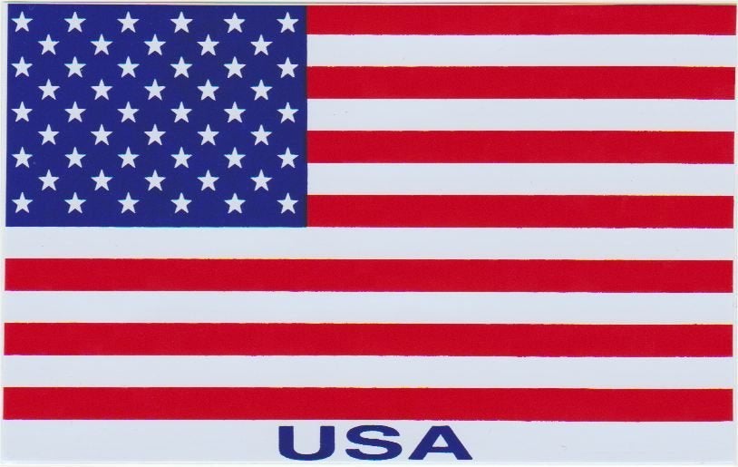 USA vlag sticker #8, Verzenden