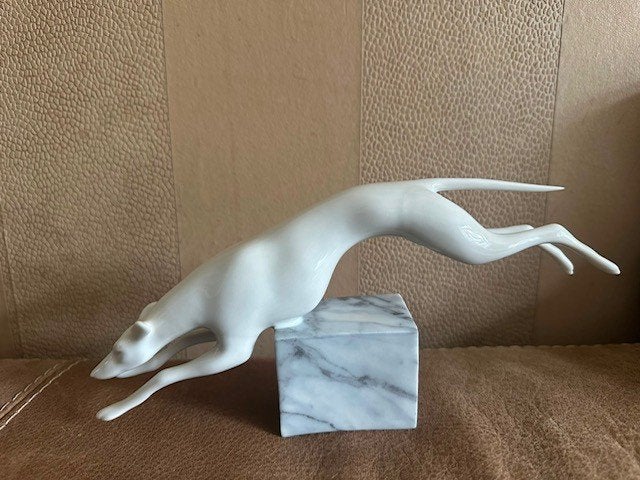 mooi beeld royal dux rennende windhond whippet greyhound, Ophalen of Verzenden, Overige materialen