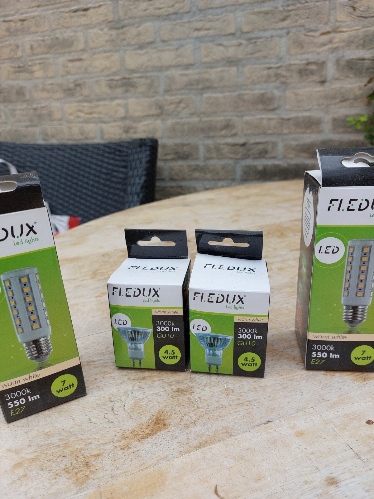Nieuwe Fledlux LED lampen: E27 (7W) en GU10 (4.5W) warm wit, Wit, Overige merken, Nieuw, E27 (groot)