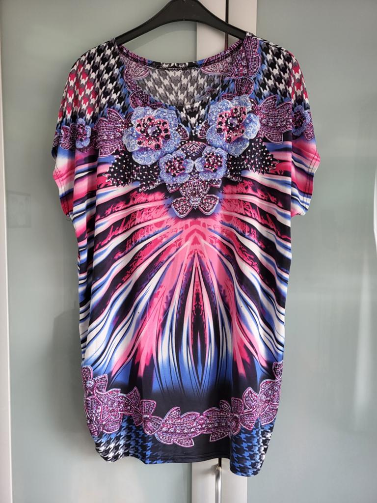 Shirt maat XXL met strass steentjes, Kleding | Dames, Tops, Zwart, Maat 46/48 (XL) of groter, Ophalen of Verzenden, Zo goed als nieuw